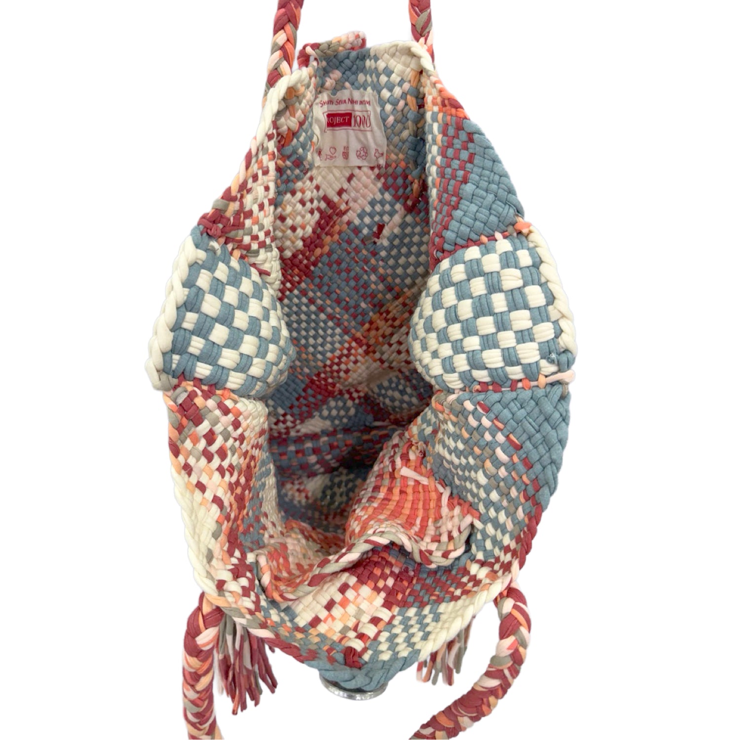 Image of Soft Tote | Hand Carry | Blue, Maroon, Off White