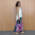 Soft Tote | Hand Carry | Blue, Red, Silver