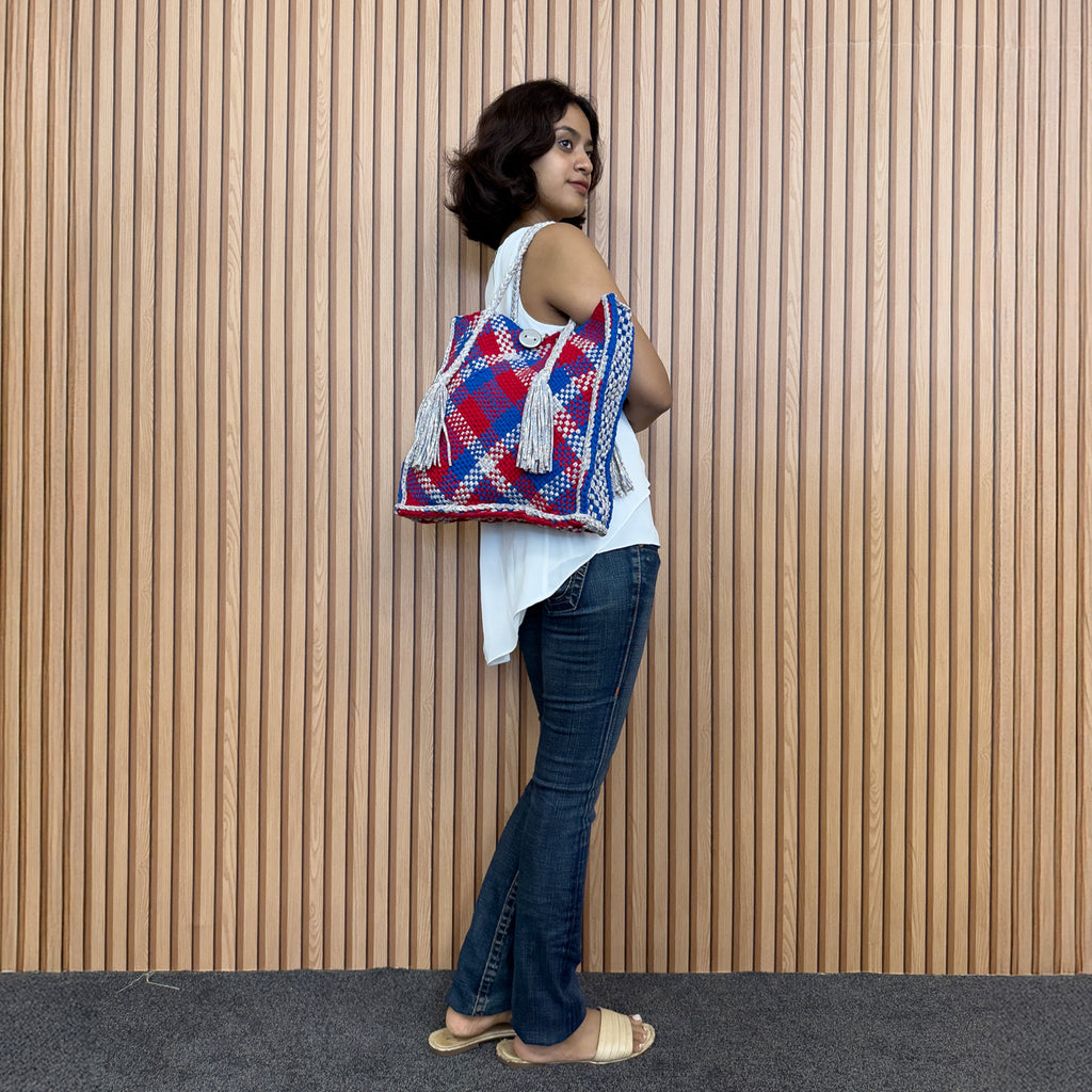 Soft Tote | Hand Carry | Blue, Red, Silver