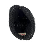 Macrame criss-cross / Macrame Shoulder Tote Black| Shoulder carry