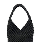 Macrame criss-cross / Macrame Shoulder Tote Black| Shoulder carry