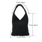 Macrame criss-cross / Macrame Shoulder Tote Black| Shoulder carry