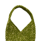 Macrame criss-cross / Macrame Shoulder Tote Olive | Shoulder carry
