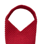 Macrame criss-cross / Macrame Shoulder Tote Red| Shoulder carry