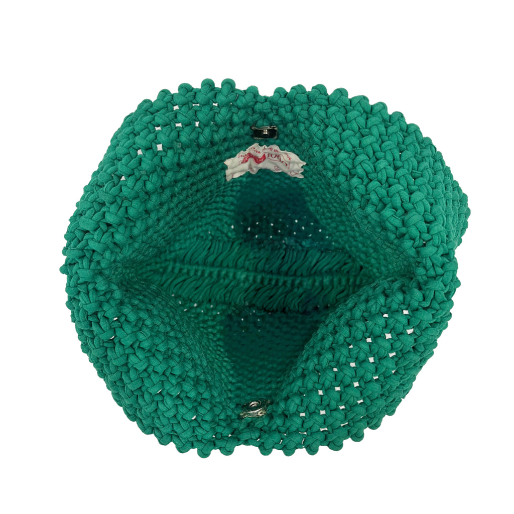 Macrame criss-cross / Macrame Shoulder Tote Green | Shoulder carry