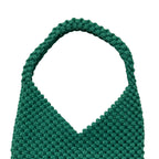 Macrame criss-cross / Macrame Shoulder Tote Green | Shoulder carry
