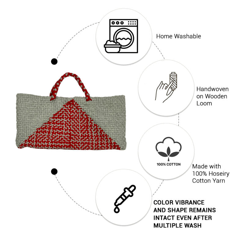 Image of Planter bag | Size: small | Grey, Red