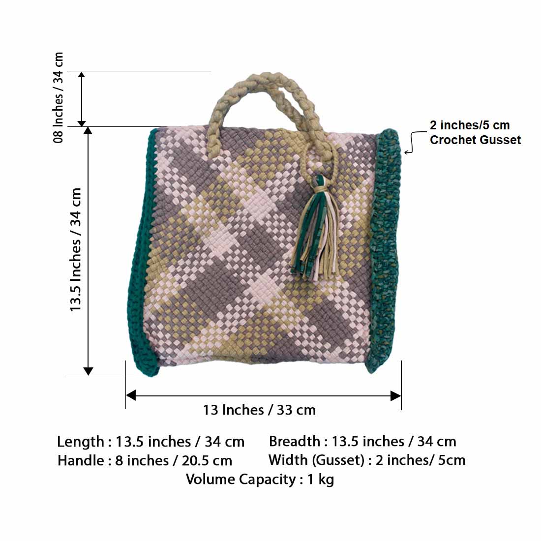 Image of Hand Tote / Tiffin Bags Brown Green Color Premium Collection | Hand carry