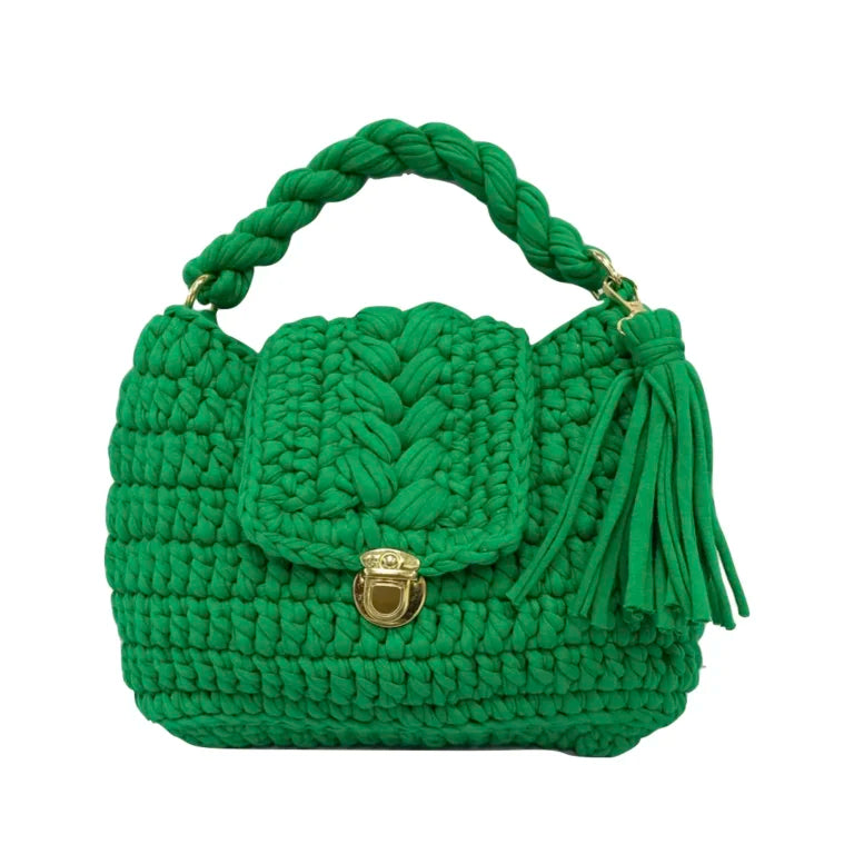 Image of Crochet purse Green | Hand carry