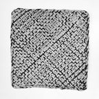 Set of 4 Hand-Woven Square Placemats / Dining Mats Charcoal Nude Grey