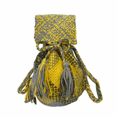 Backpack Light Yellow Grey Color | Shoulder carry
