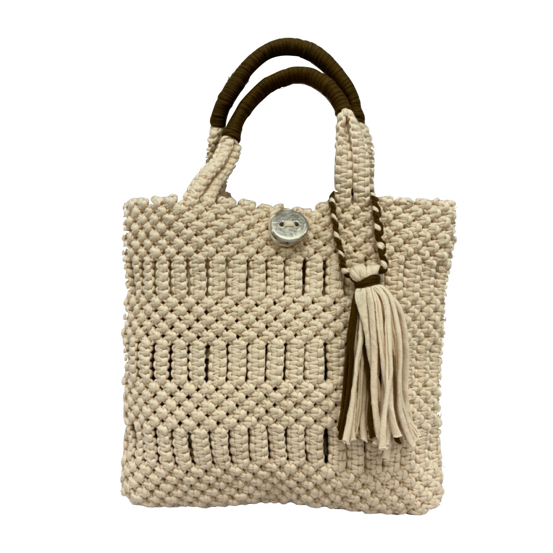 Image of Macrame Handbag off white