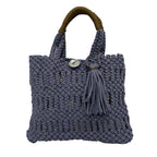 Macrame Handbag Stone blue