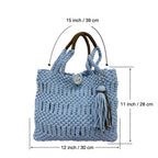 Macrame Handbag Ice Blue