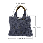 Macrame Handbag Stone blue