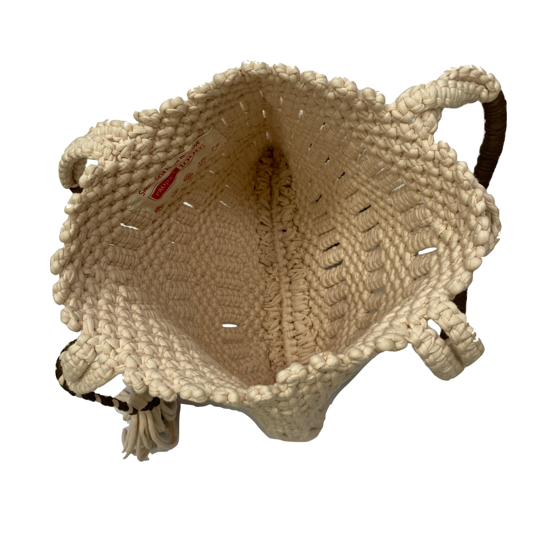Image of Macrame Handbag off white