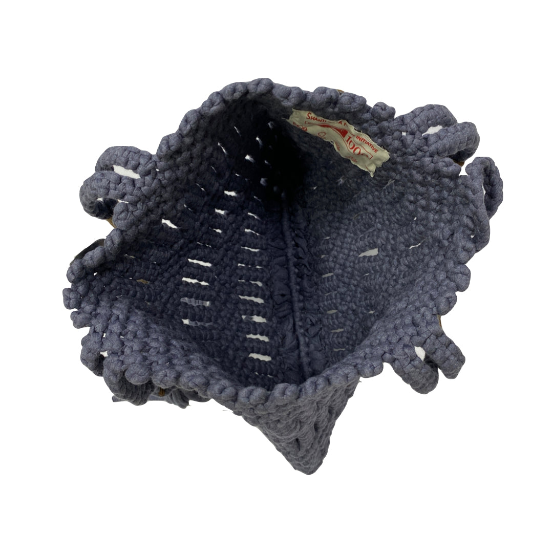 Image of Macrame Handbag Stone blue