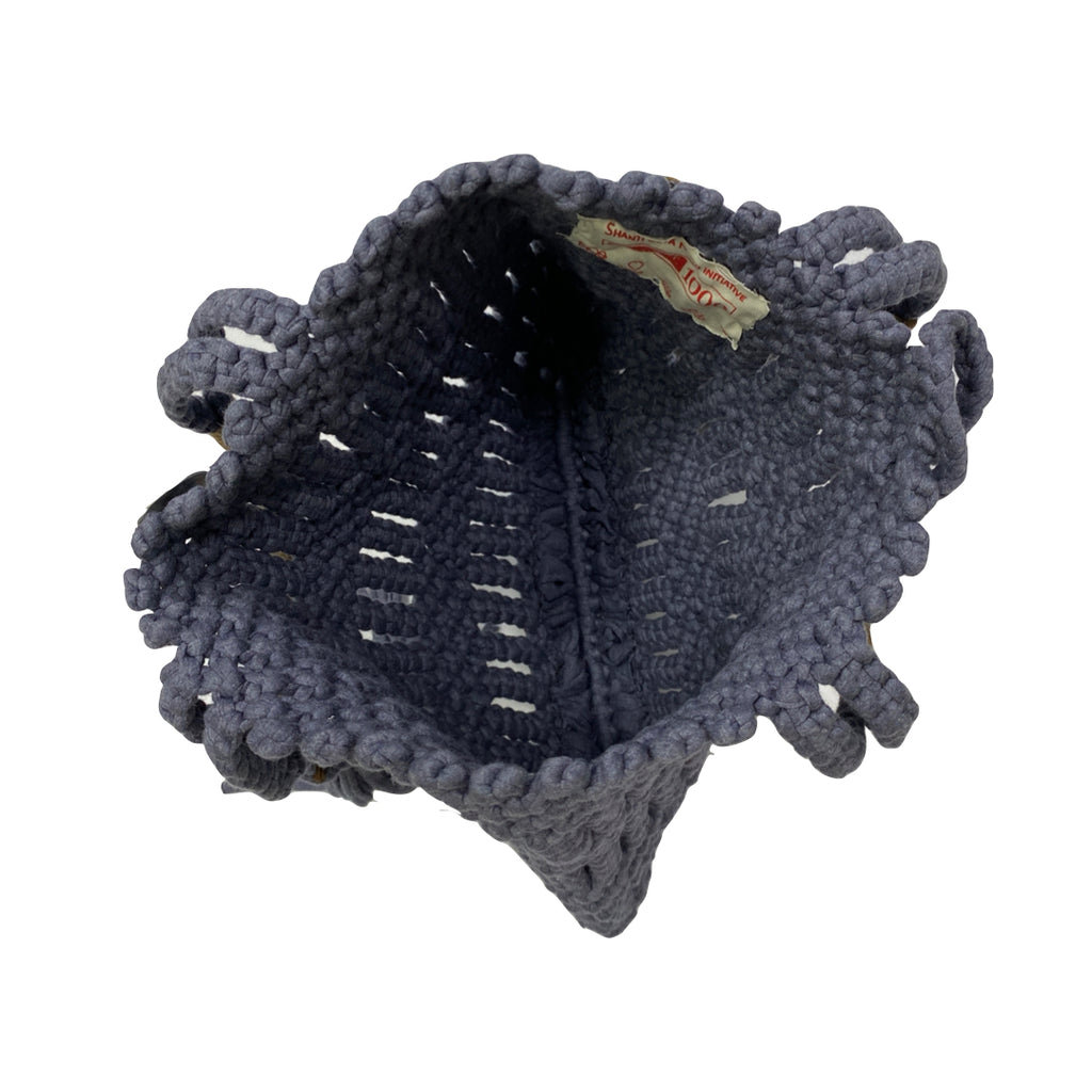Macrame Handbag Stone blue
