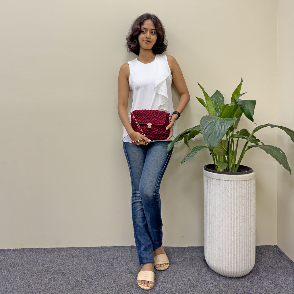Macrame Sling | Clay | Shoulder Sling or Cross body