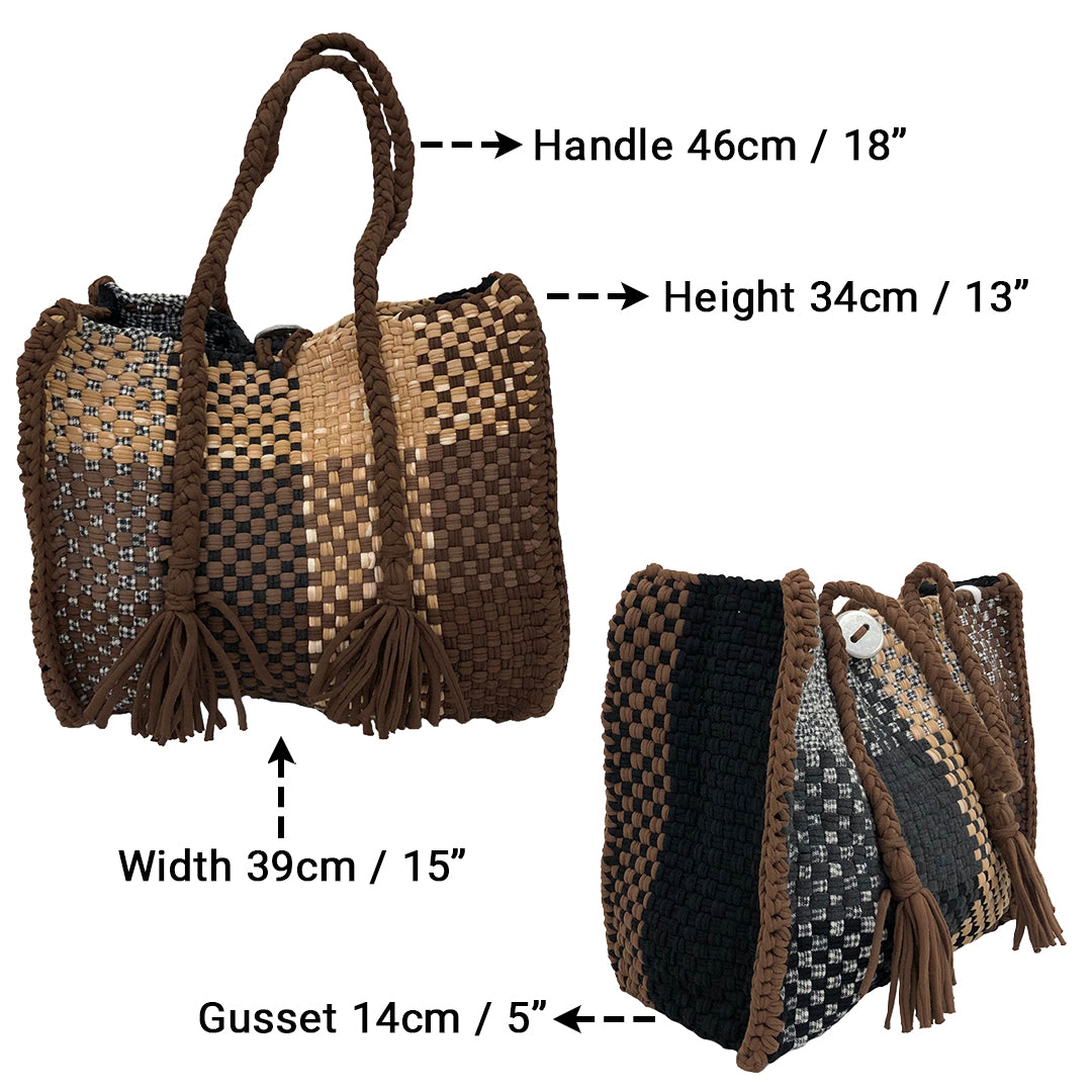 Oversized Tote / Hand / Shoulder Carry Shades of Brown