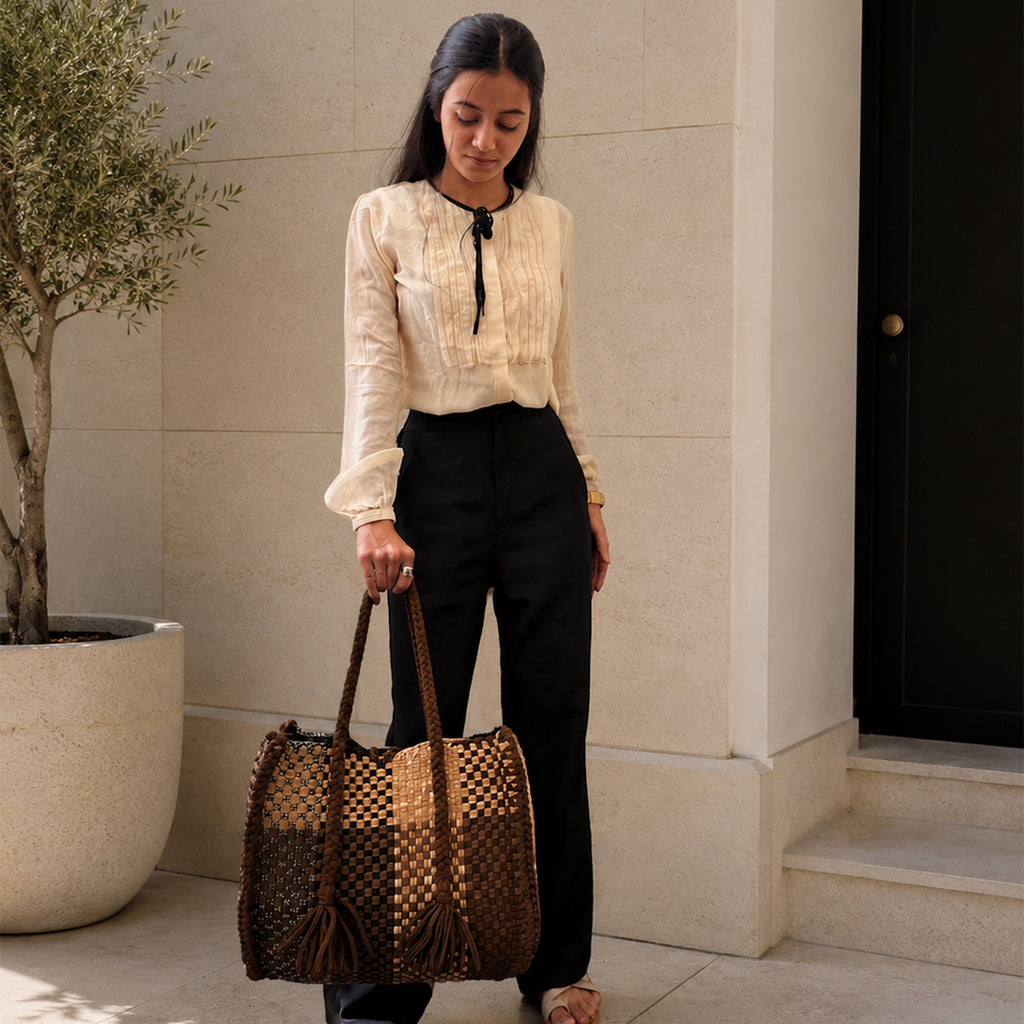 Oversized Tote / Hand / Shoulder Carry Shades of Brown