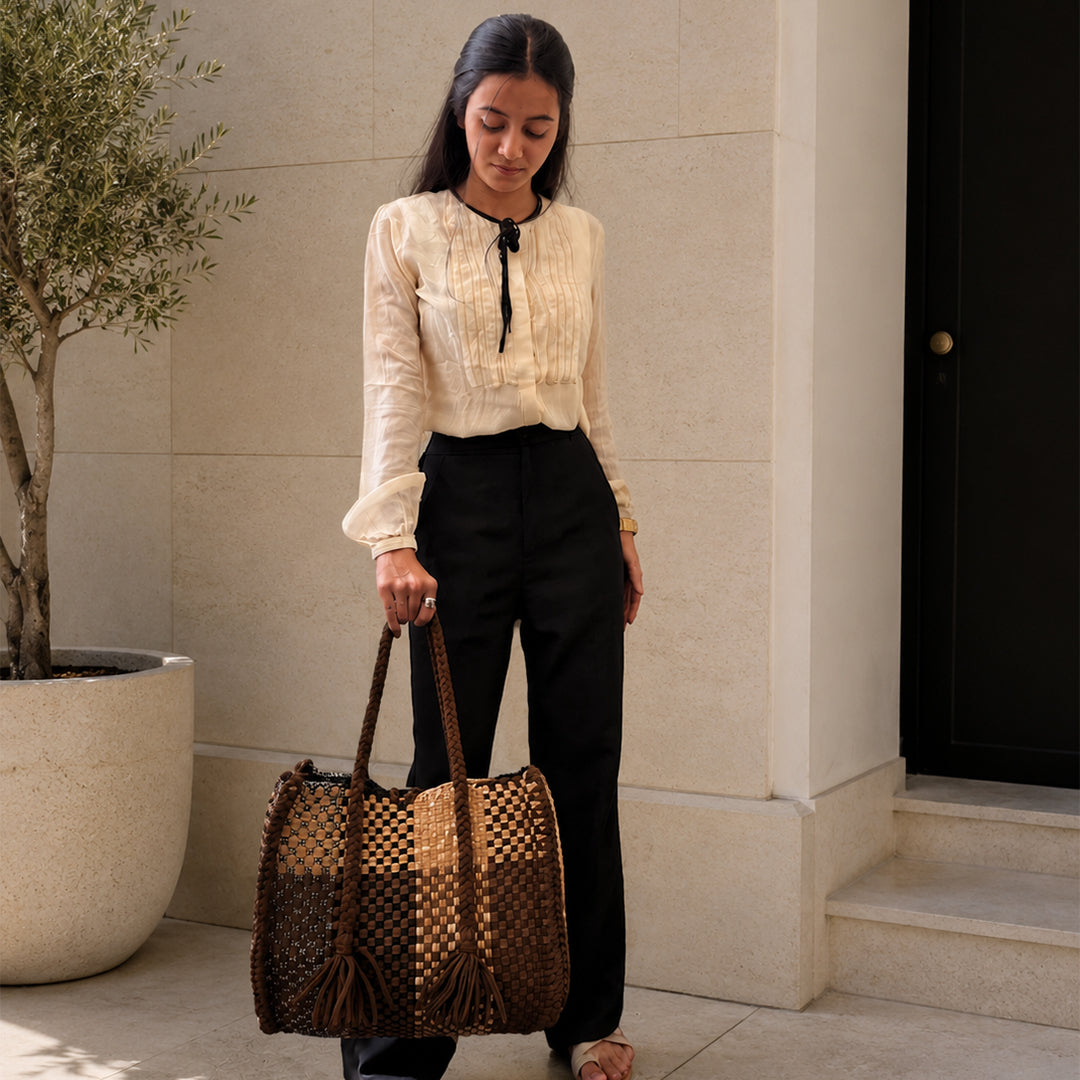 Oversized Tote / Hand / Shoulder Carry Shades of Brown