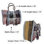 Oversized Tote / Hand / Shoulder Carry Light Pink, Light Blue, White, Black