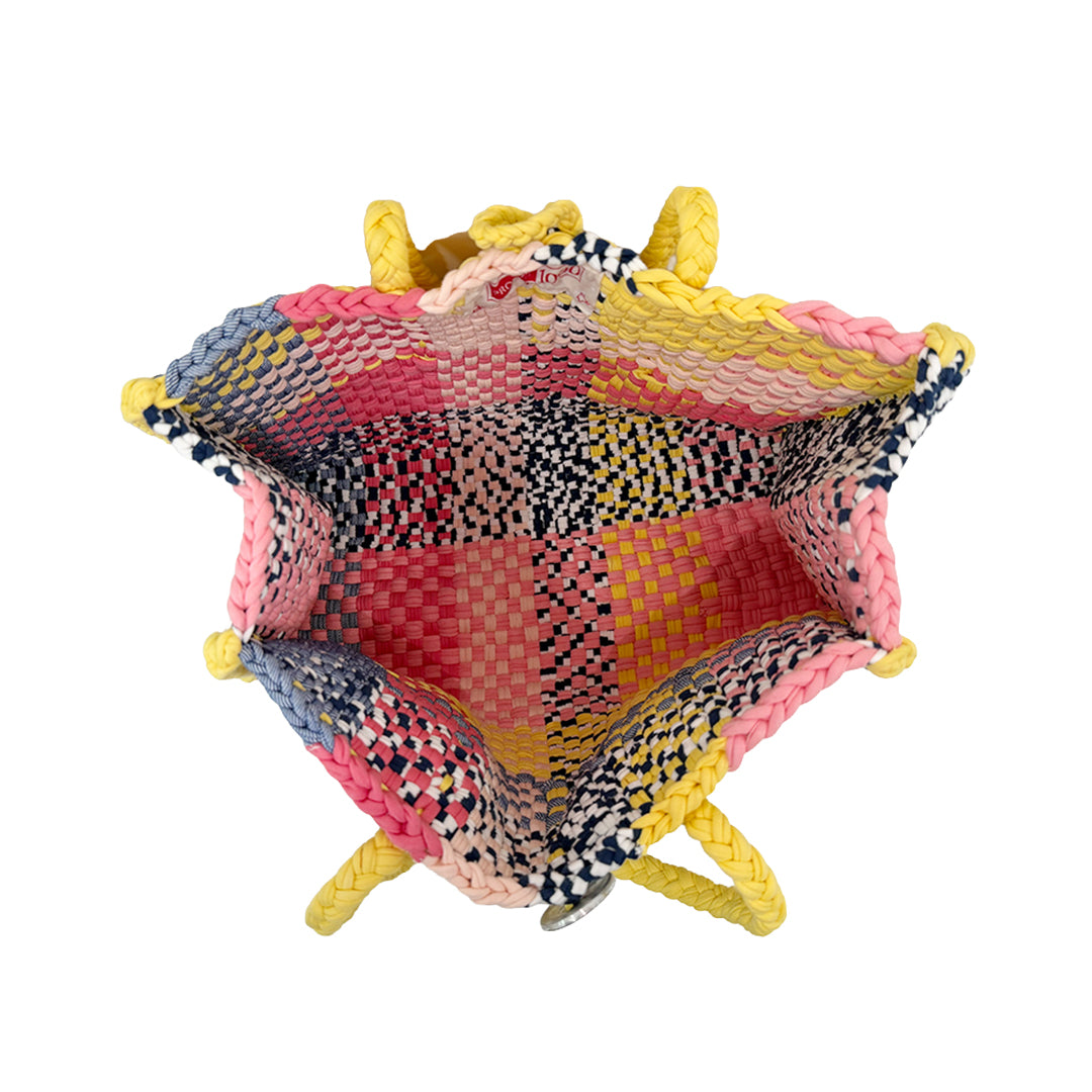 Oversized Tote / Hand / Shoulder Yellow, Pink, Stone Blue, Black