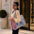 Oversized Tote / Hand / Shoulder Carry Light Blue, Stone Blue, Light Pink, Coral Pink