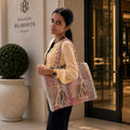 Oversized Tote / Hand / Shoulder Carry Apricot, Stone Grey, Light Blue, Clay Pink