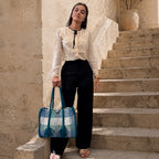 Oversized Tote / Hand / Shoulder Carry Shades of Blue