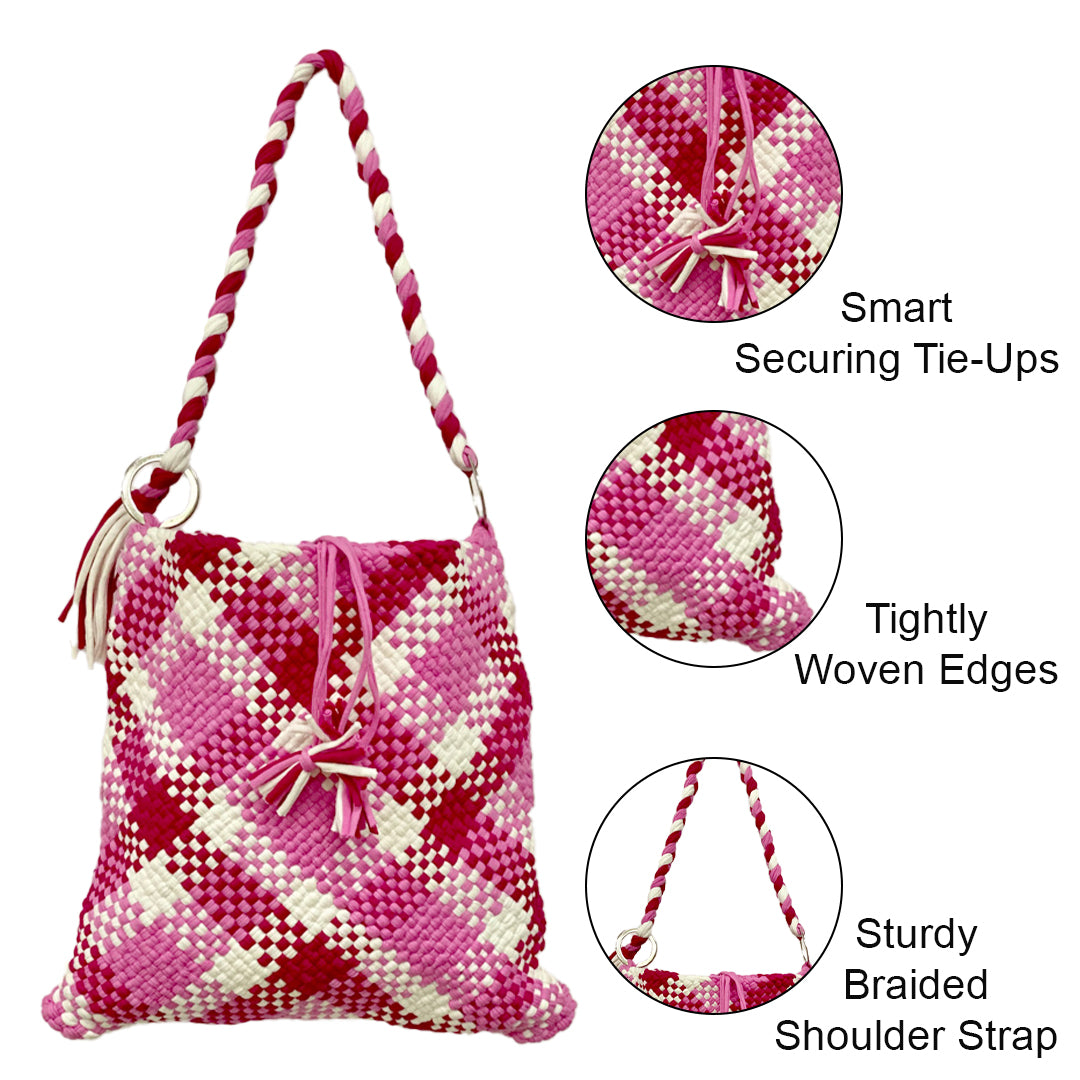 Image of Shoulder Tote Bags Pink Color Classic Collection | Shoulder carry